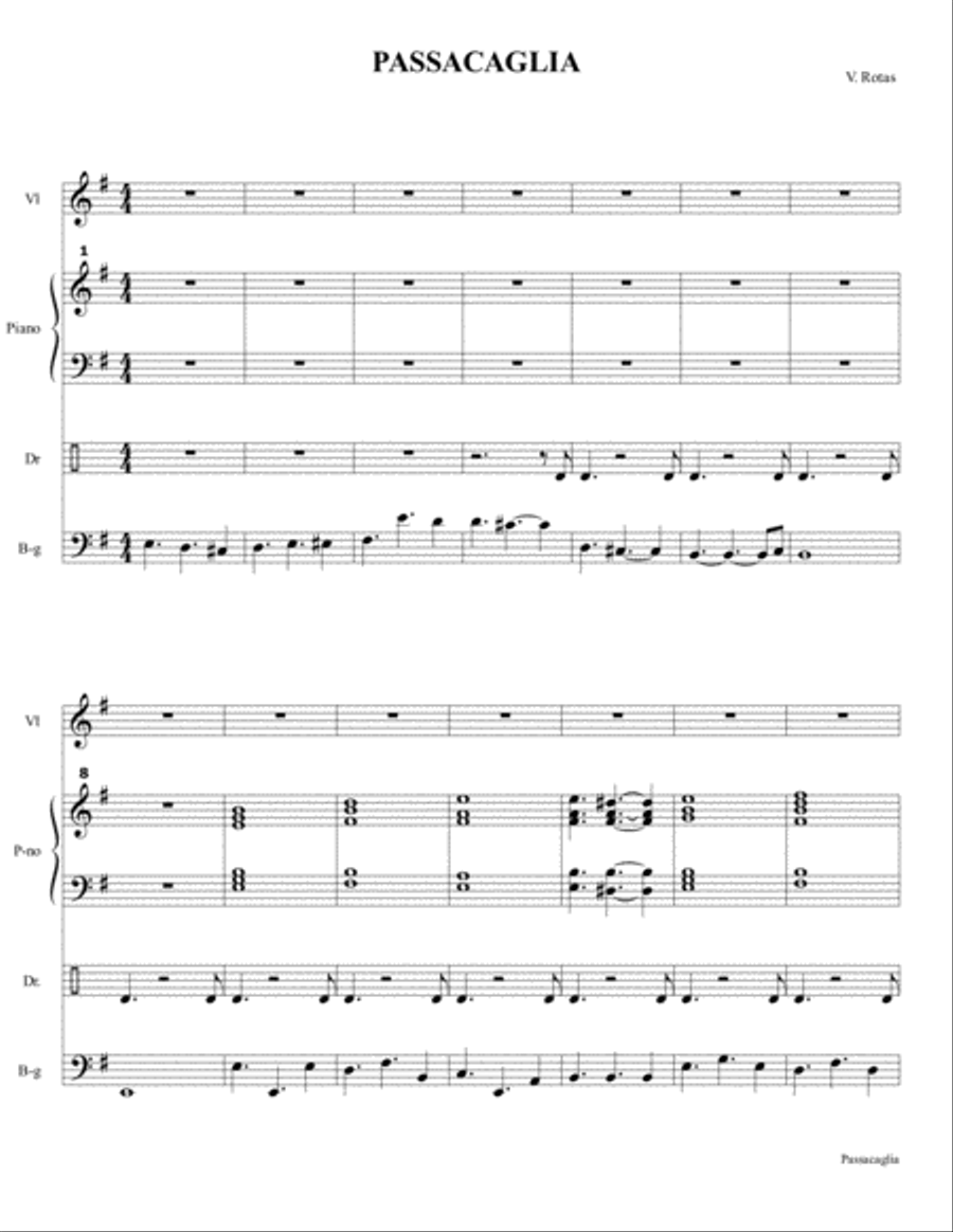 Passacaglia Small Ensemble scores gallery preview page 1
