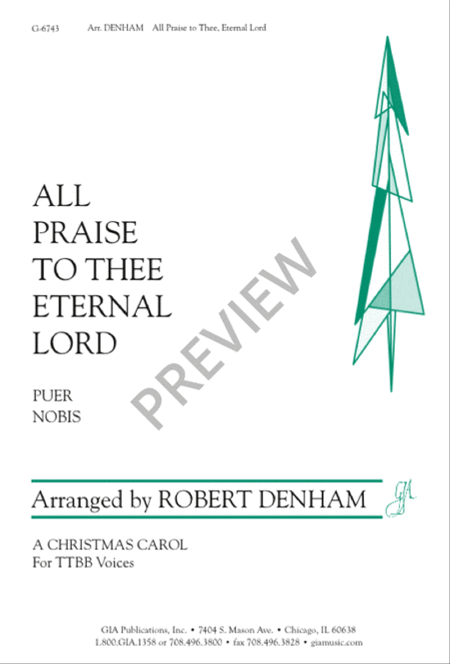 All Praise to Thee, Eternal Lord TTBB scores gallery preview page 1
