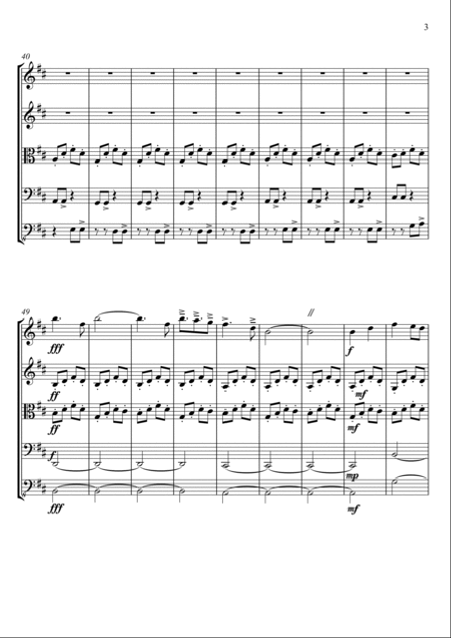 Fuga em Si menor No.1 Small Ensemble scores gallery preview page 3