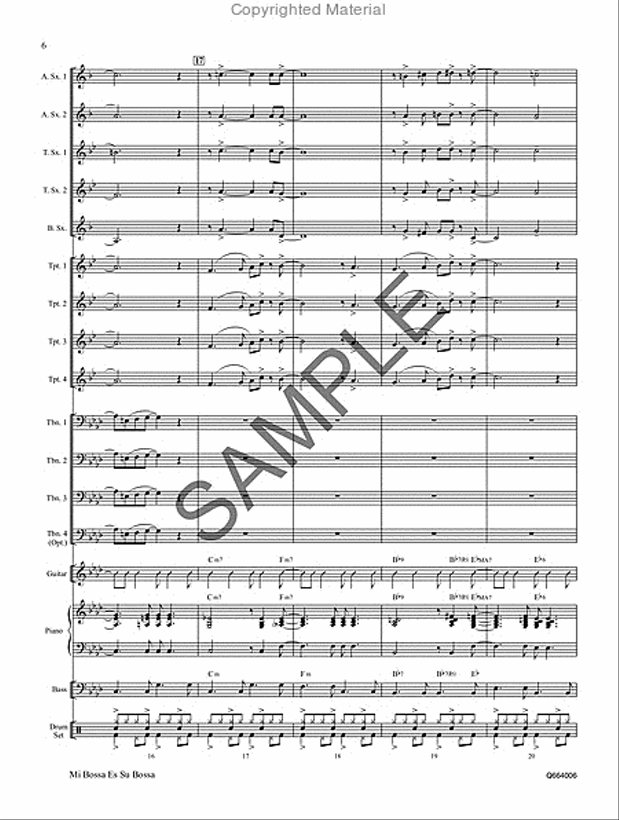 Mi Bossa Es Su Bossa Jazz Ensemble scores gallery preview page 7