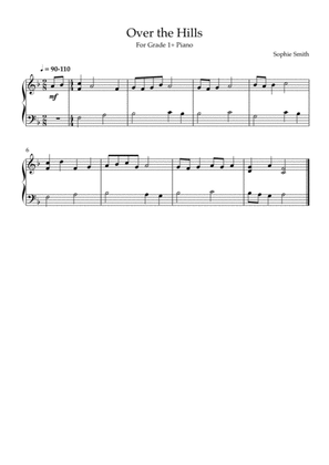 Over the Hills (For Grade 1+ Piano)