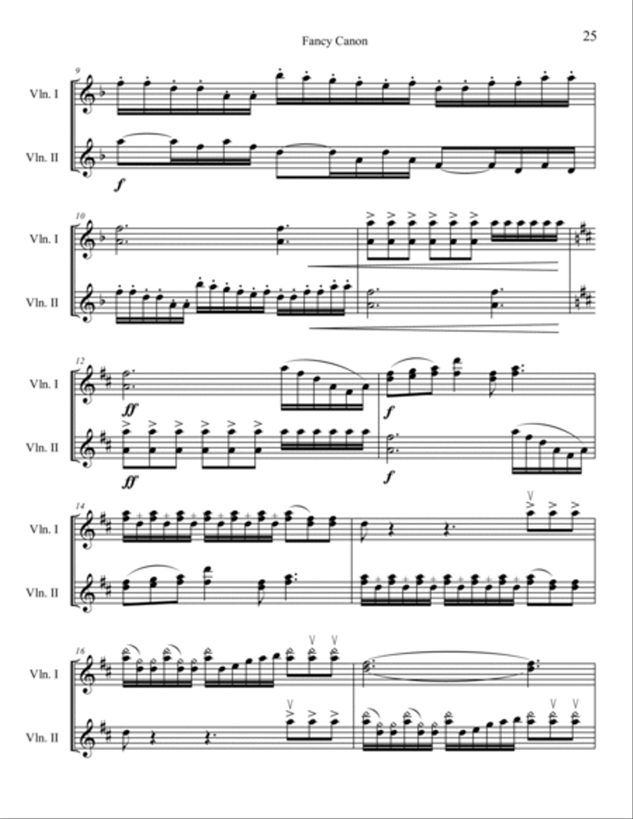 Twelve Canons for Two Violins - Fancy Canon String Duet scores gallery preview page 2