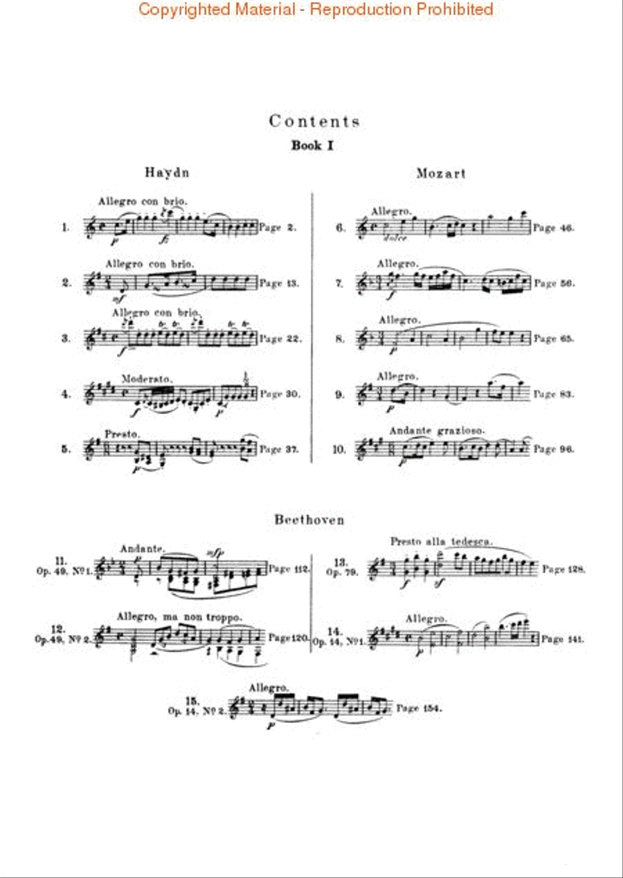 Sonata Album for the Piano – Book 1 Piano Solo scores gallery preview page 2