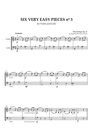 Book cover for Six Very Easy Pieces nº 3 (Andante) - Violin and Cello