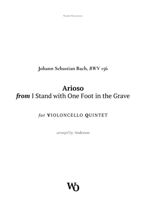 Book cover for Arioso by Bach for Cello Quintet