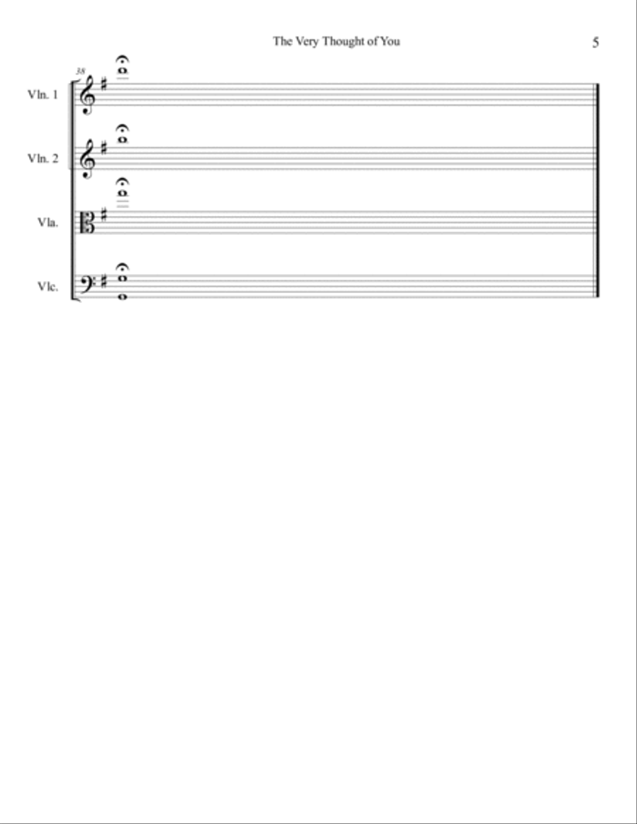 The Very Thought Of You String Quartet scores gallery preview page 5