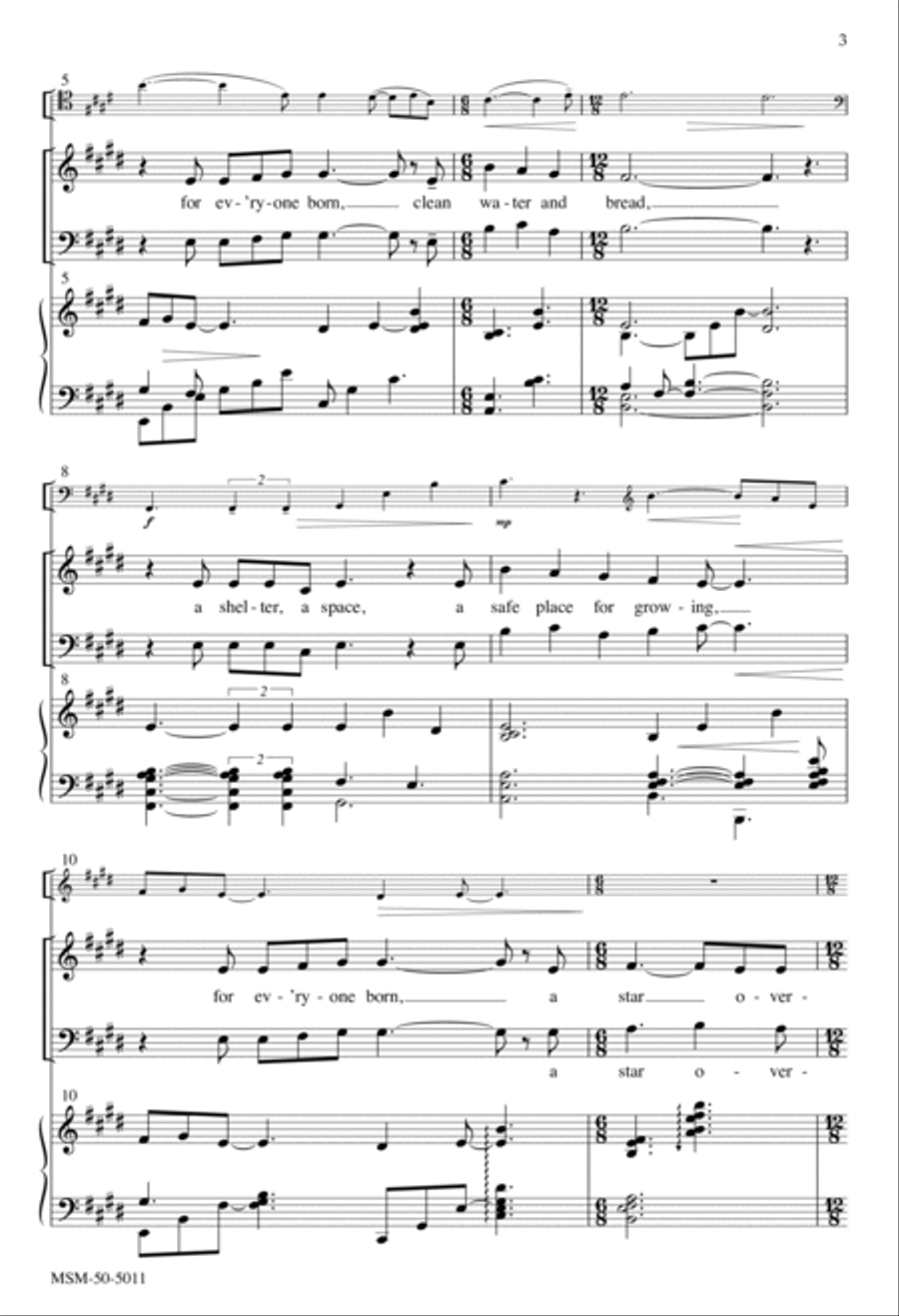 For Everyone Born For Everyone Born 4-Part scores gallery preview page 3