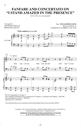 Fanfare And Concertato On "I Stand Amazed In The Presence" (arr. Jon Paige & Brad Nix)