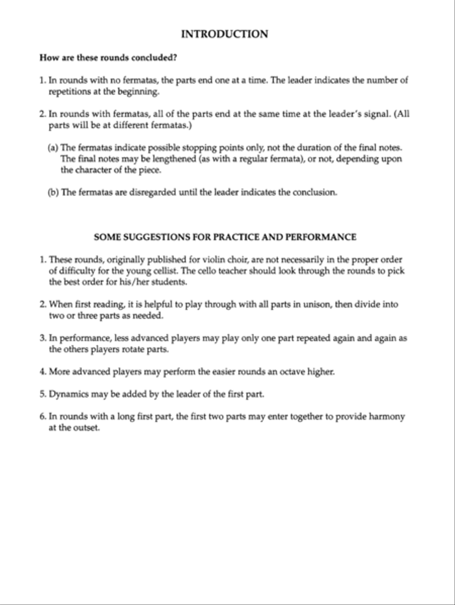 Rounds and Canons for Reading, Recreation and Performance Cello scores gallery preview page 4