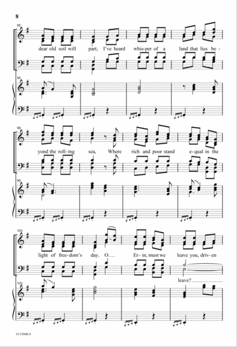 Three Irish Folk Songs Divisi scores gallery preview page 8