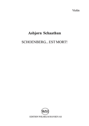 Schoenberg... est mort!