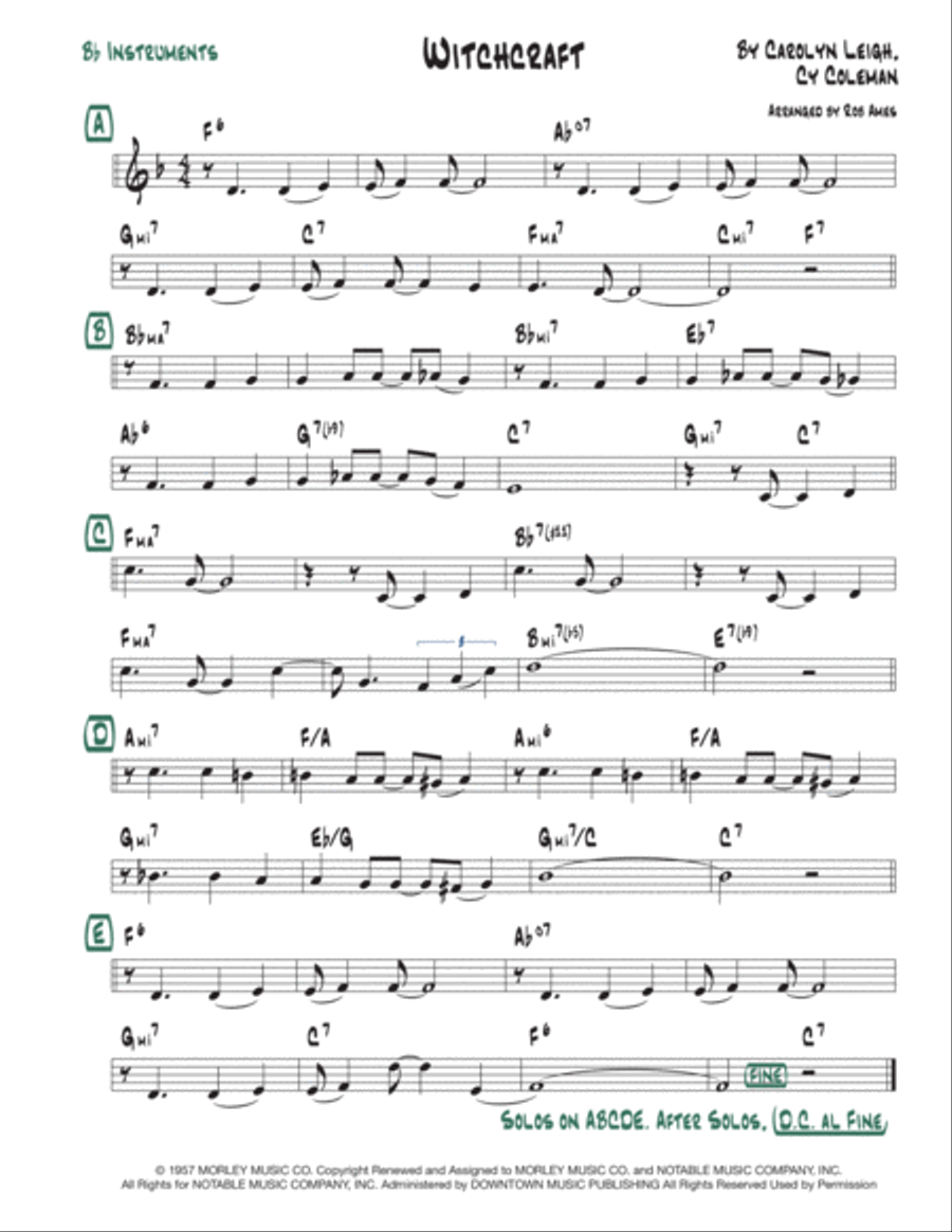 Witchcraft Voice scores gallery preview page 2