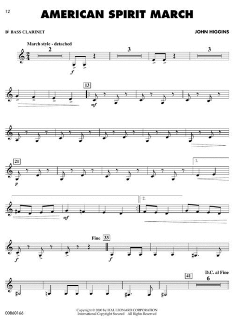 Concert Favorites Vol. 2 – Bass Clarinet Concert Band Methods scores gallery preview page 5
