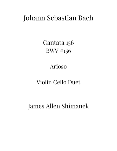 Arioso BWV 156 (Violin Cello Duet) image number null