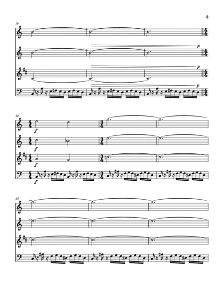 Run Home Slow Theme Run Home Slow Theme Woodwind Quartet scores gallery preview page 4