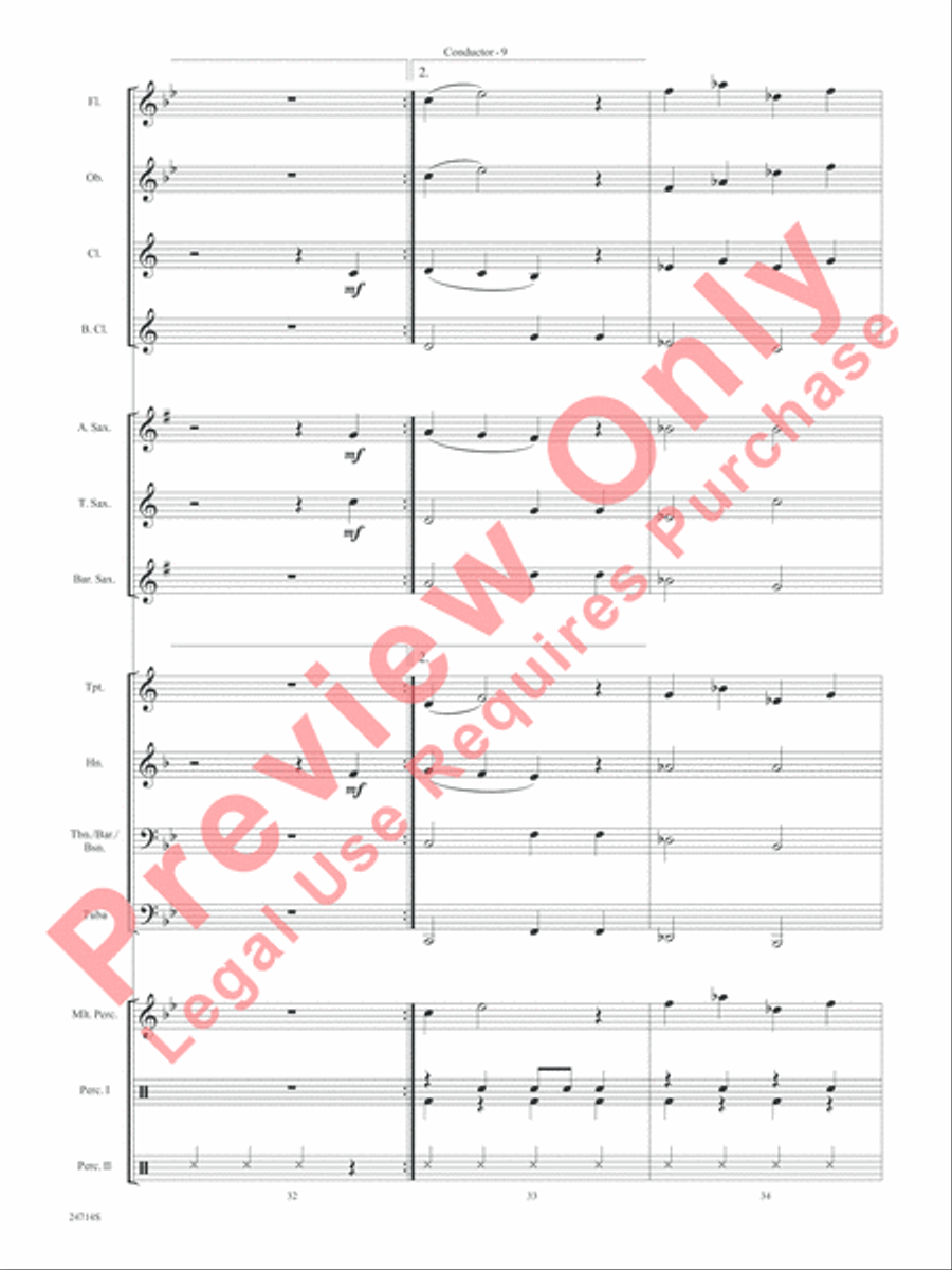 Santa Claus Is Comin' to Town Concert Band scores gallery preview page 11