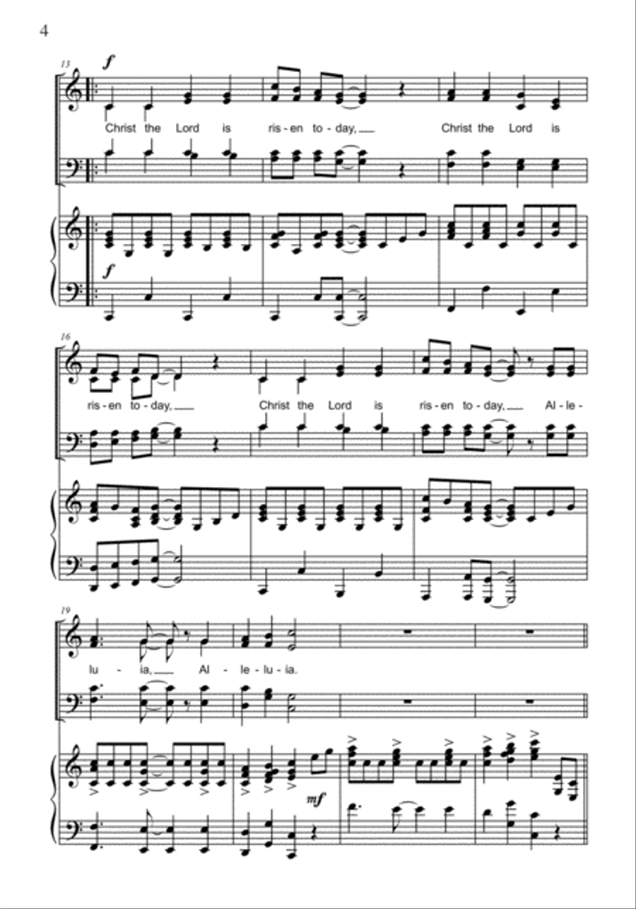 Christ Is Risen Easter Cantata 4-Part scores gallery preview page 5