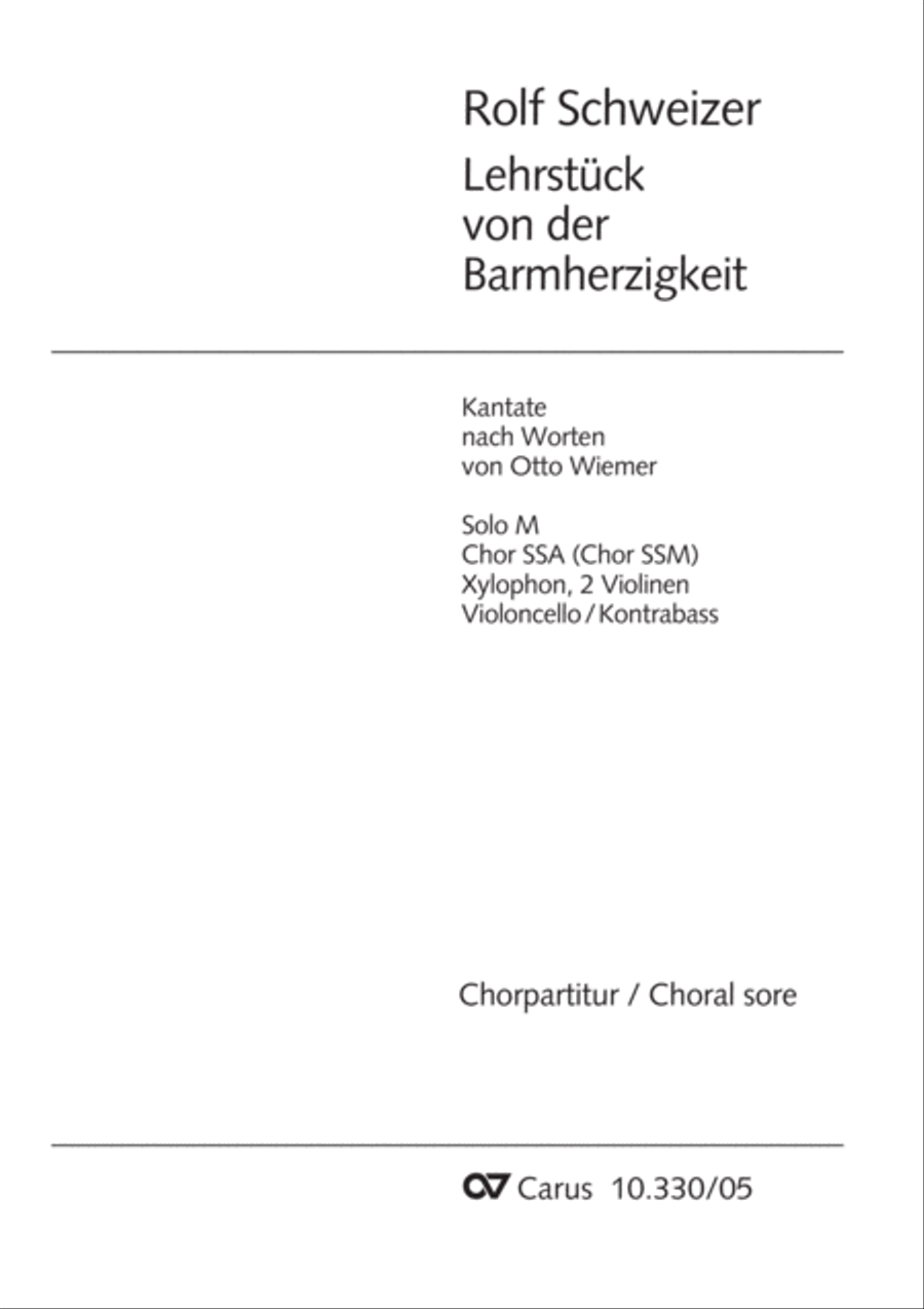 Lehrstuck von der Barmherzigkeit SSA scores gallery preview page 2