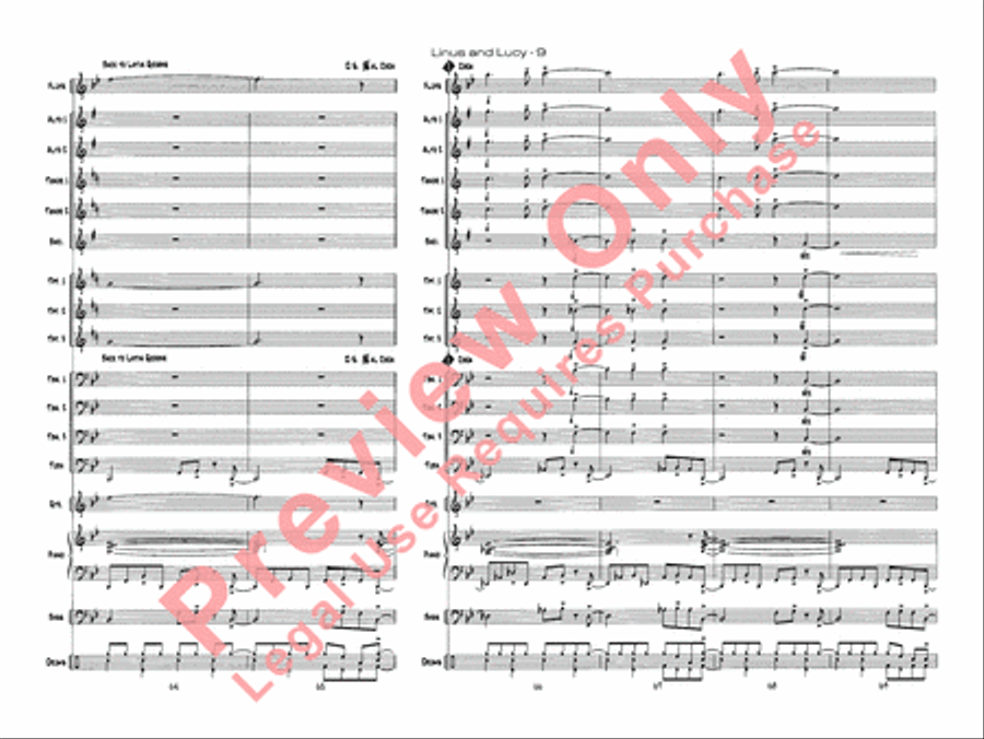 Linus and Lucy Jazz Ensemble scores gallery preview page 11