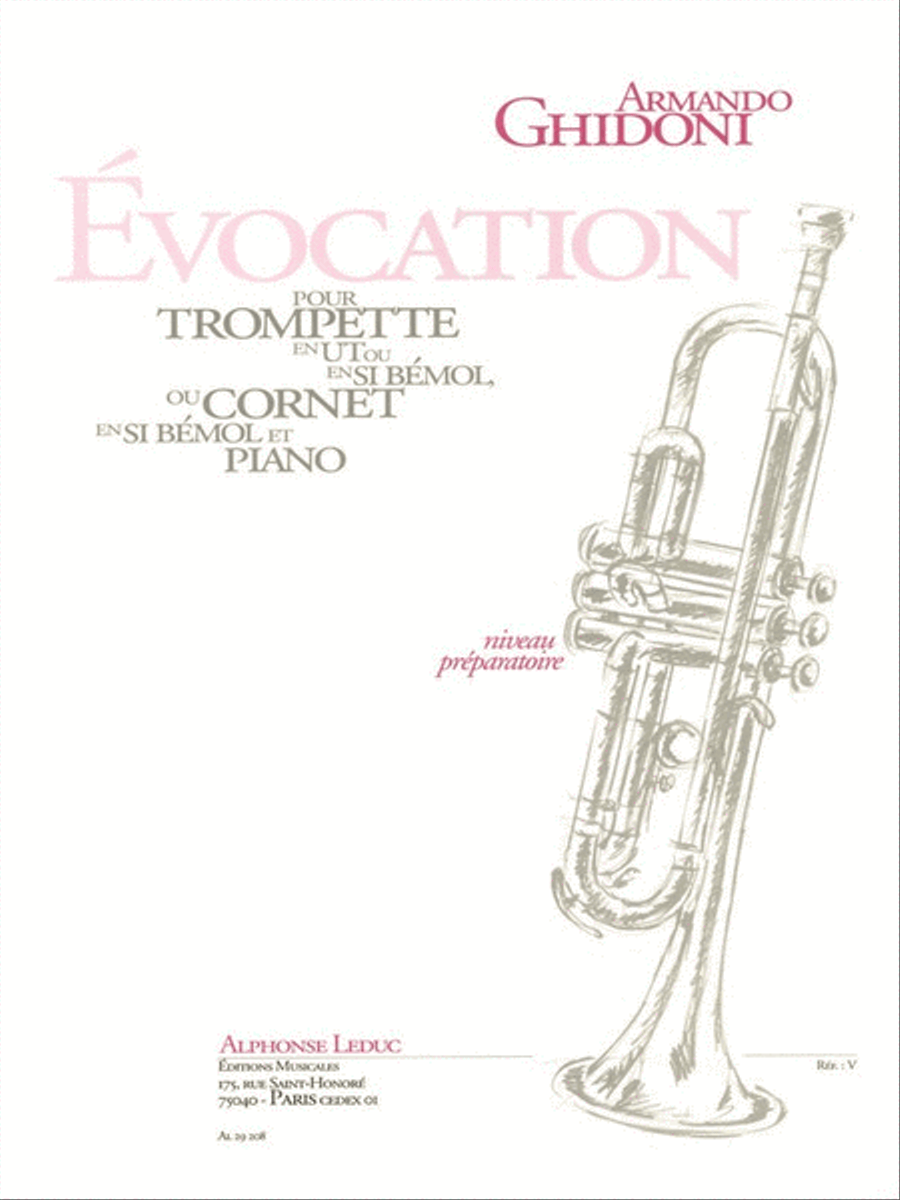 Evocation (trumpet, Cornet And Piano) Cornet scores gallery preview page 1