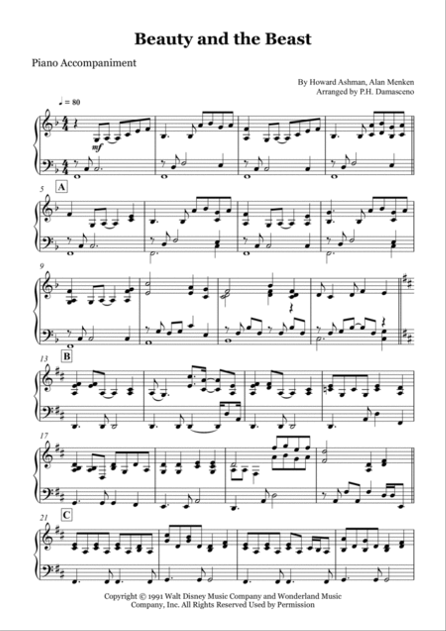 Beauty And The Beast Flute Solo scores gallery preview page 3