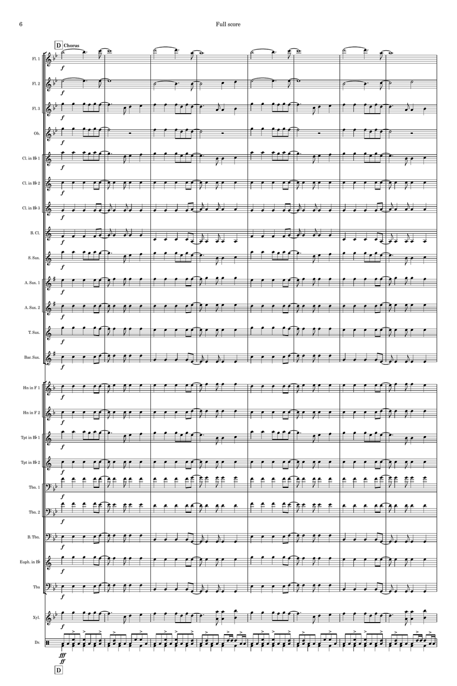 Viva La Vida Concert Band scores gallery preview page 6
