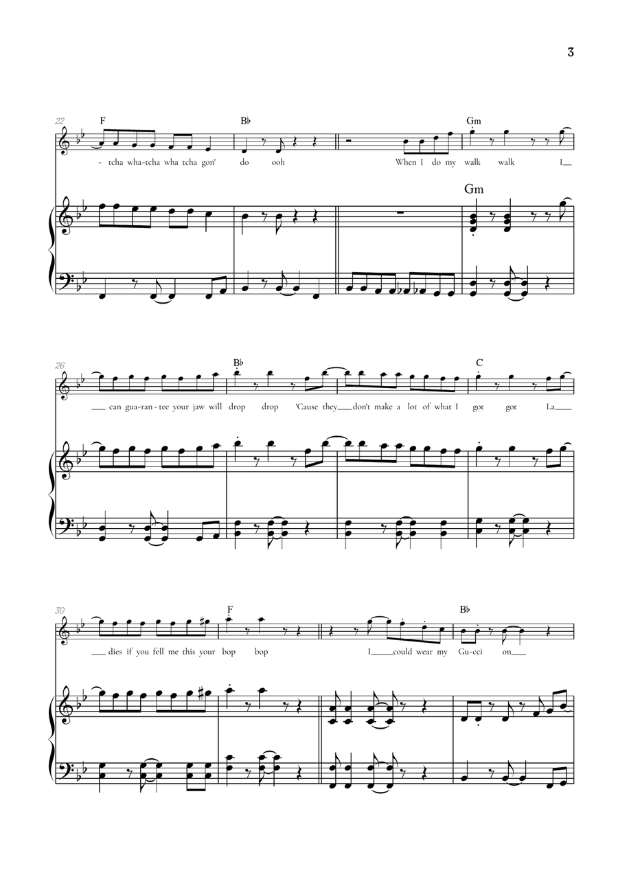 Made You Look Piano scores gallery preview page 4