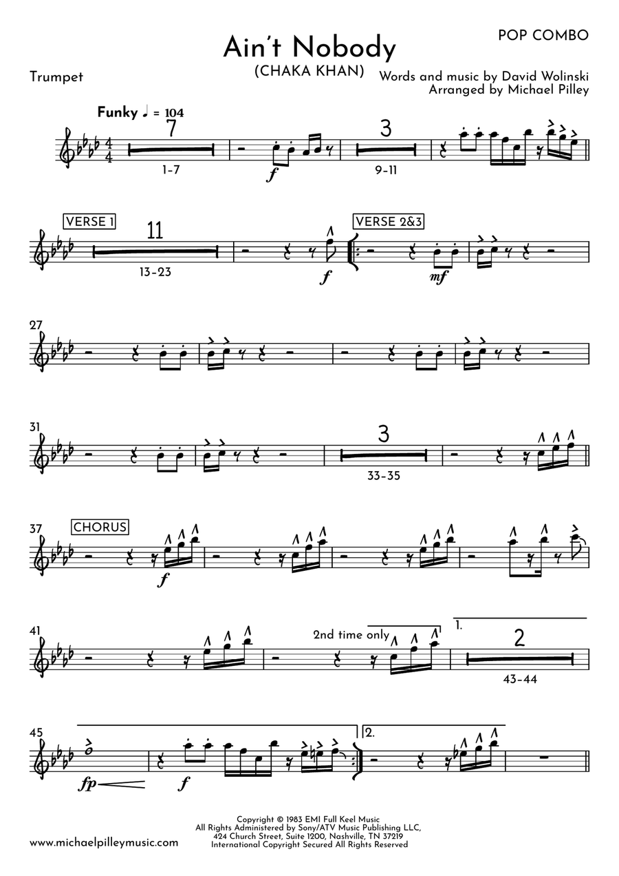 Ain't Nobody Small Ensemble scores gallery preview page 3