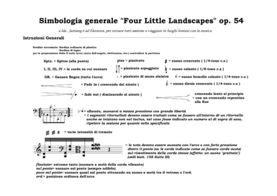 Cosimo Carovani: FOUR LITTLE LANDSCAPES (ES-21-010) - Score Only