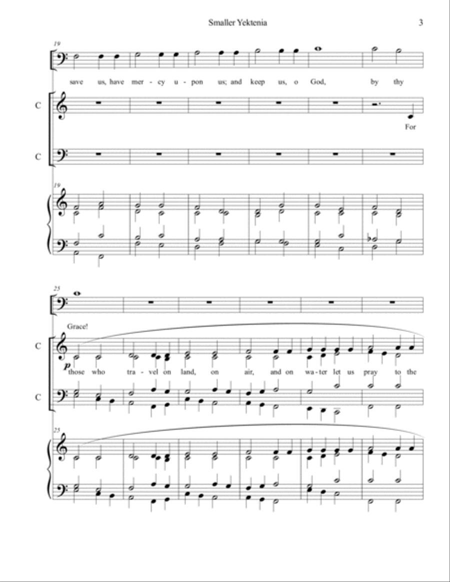 Yekteniya Malaya (People's Prayer) 4-Part scores gallery preview page 3