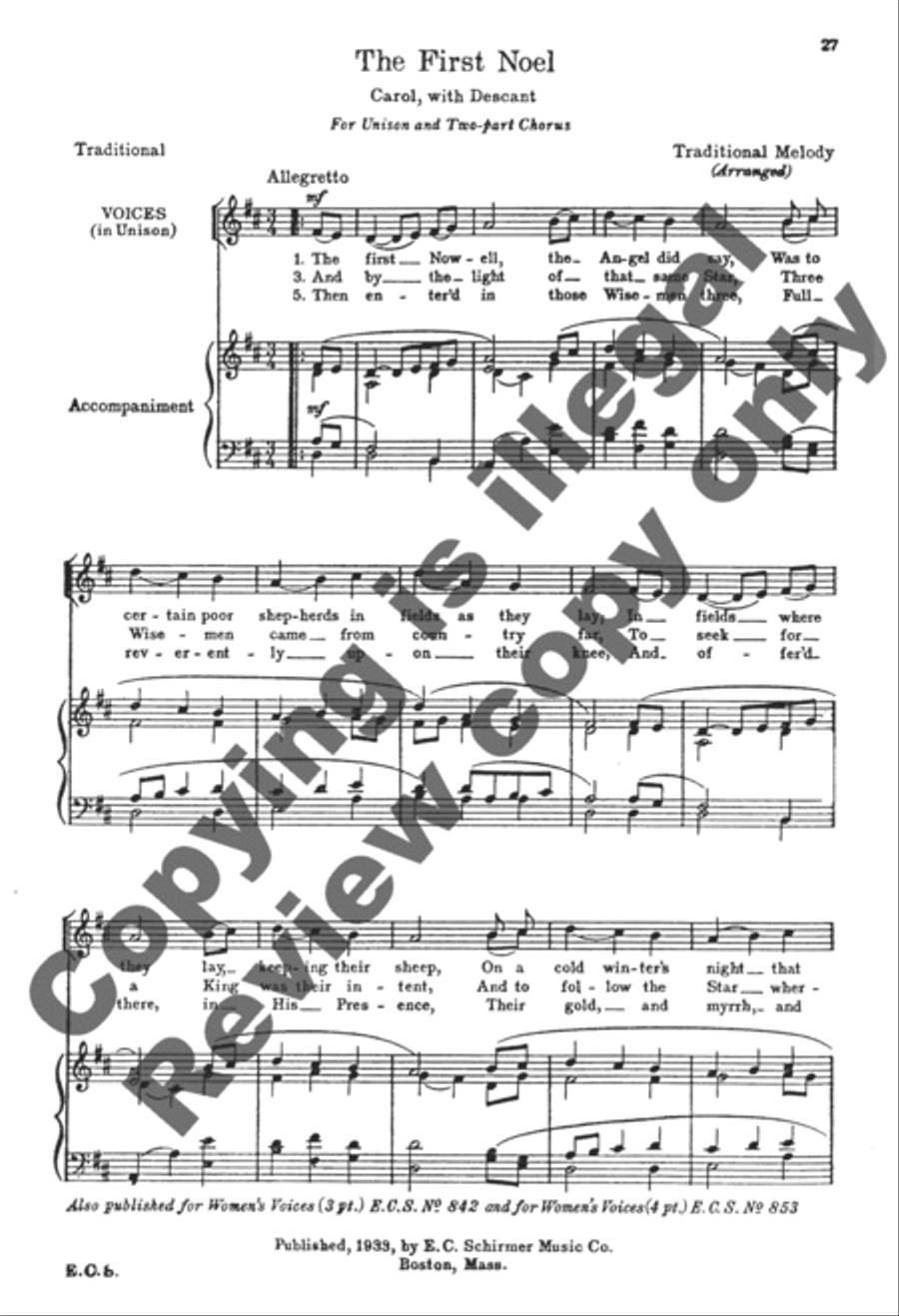 National Christmas Carols 4-Part scores gallery preview page 29