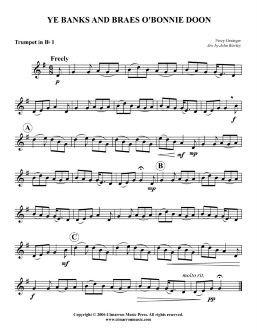 Ye Banks and Braes O' Bonnie Doon Brass Quintet scores gallery preview page 2