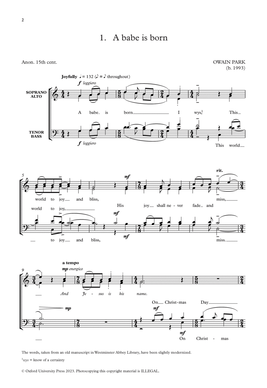 A babe is born Score scores gallery preview page 1