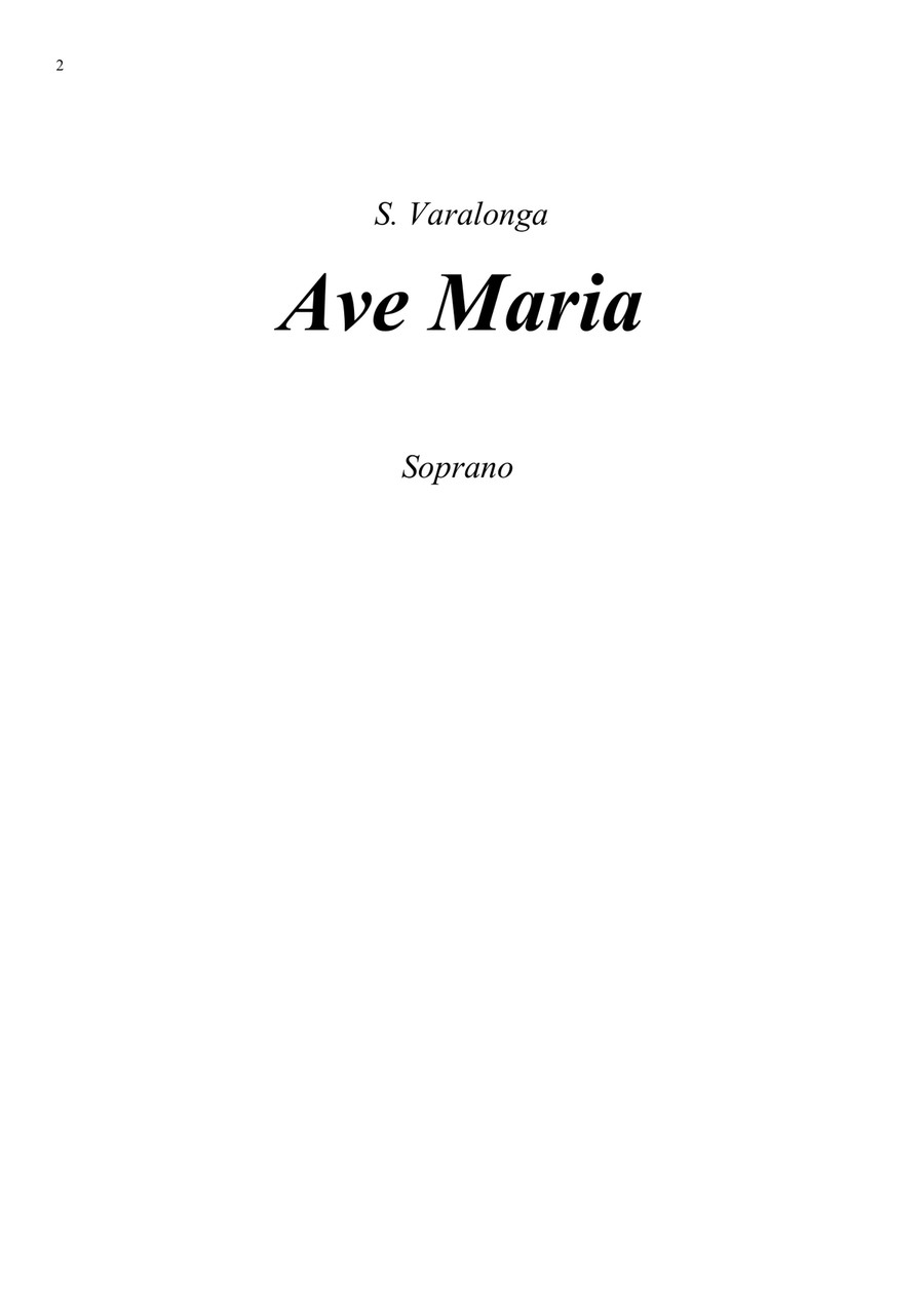Sérgio Varalonga - Ave Maria Soprano Voice scores gallery preview page 2