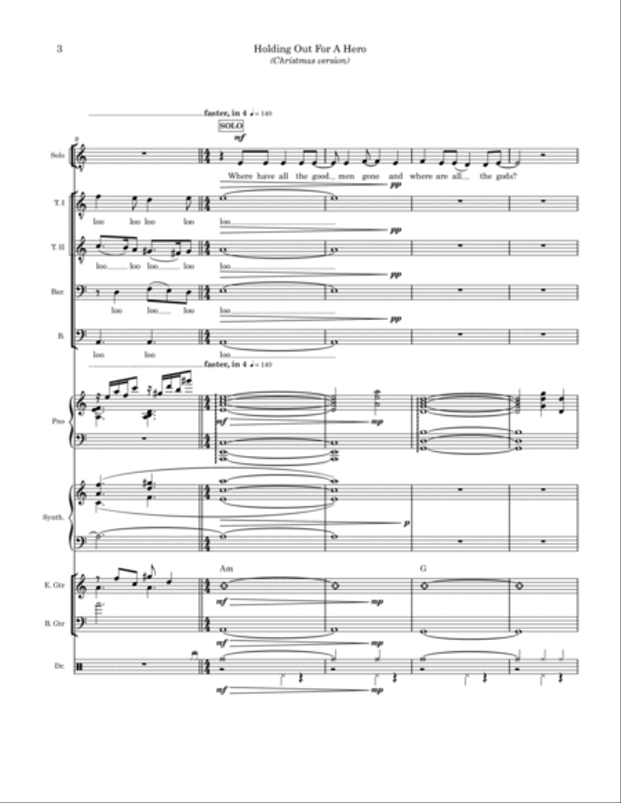 Holding Out For A Hero Small Ensemble scores gallery preview page 3
