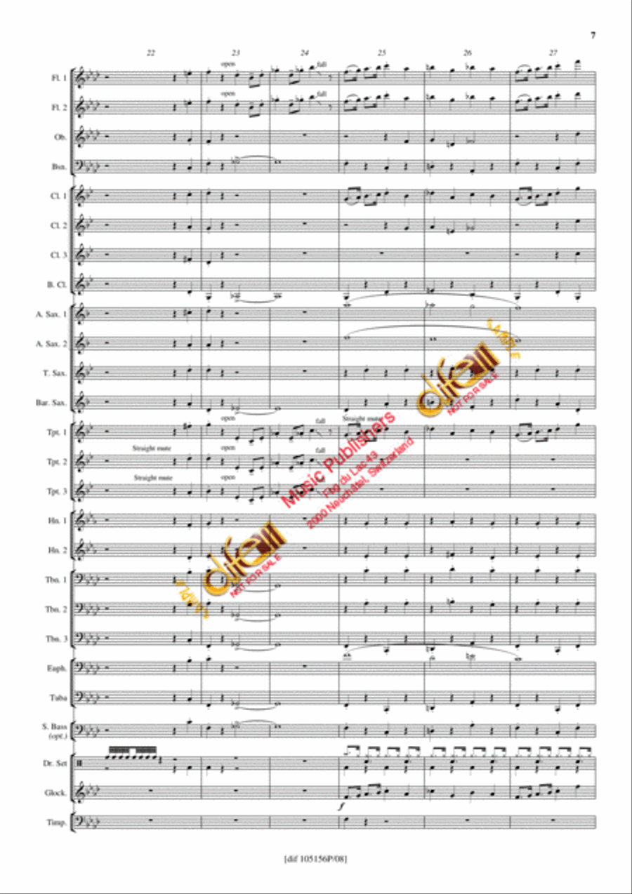 Theme from Inspector Gadget Concert Band scores gallery preview page 6