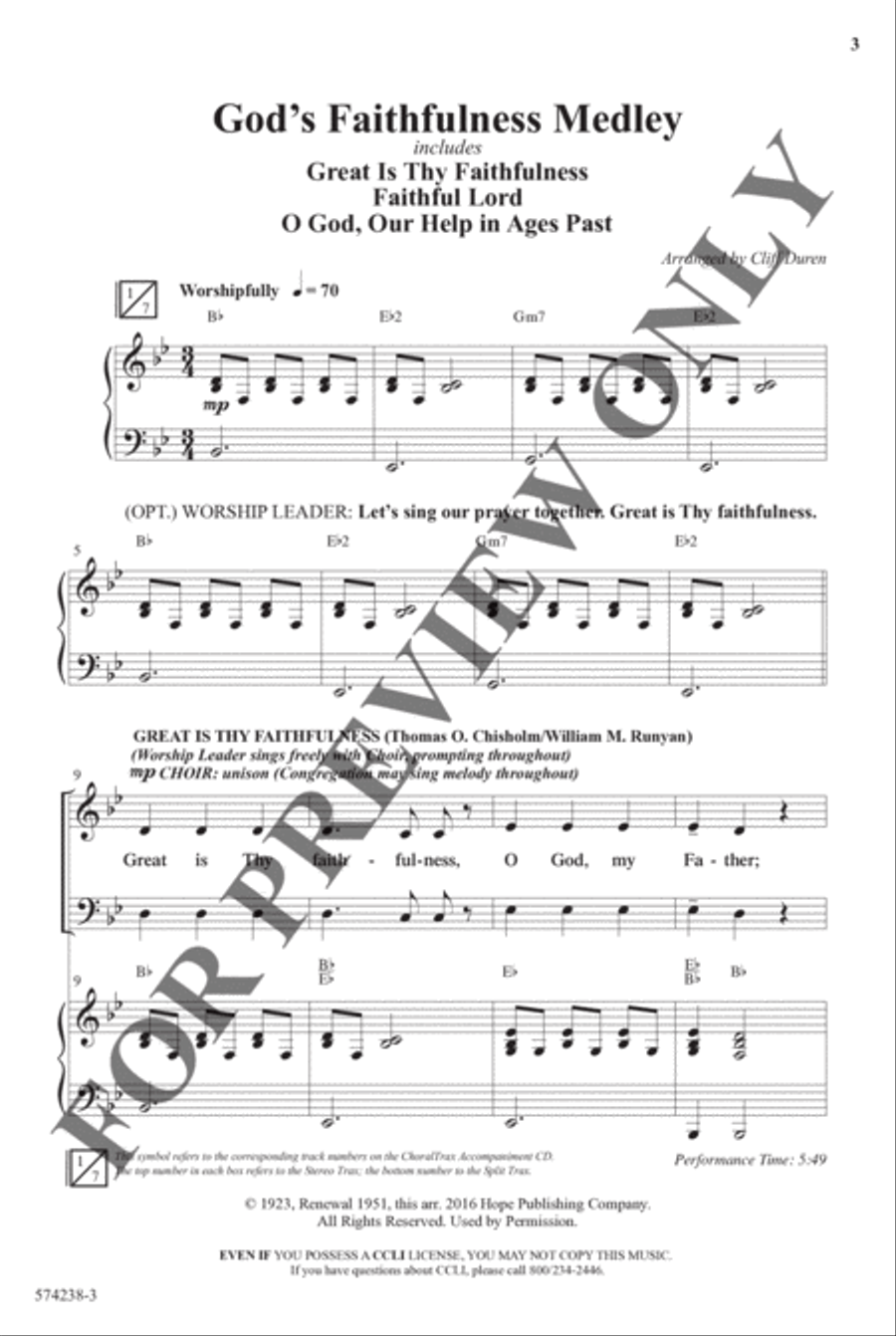 God's Faithfulness Medley - Anthem Choir scores gallery preview page 2