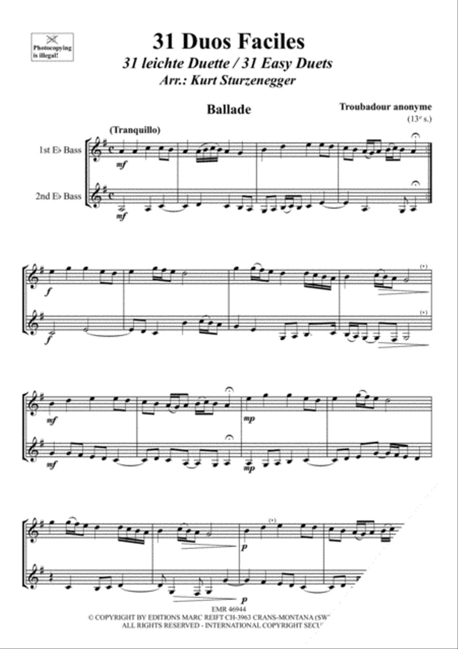 31 Duos Faciles 31 Duos Faciles Score scores gallery preview page 3