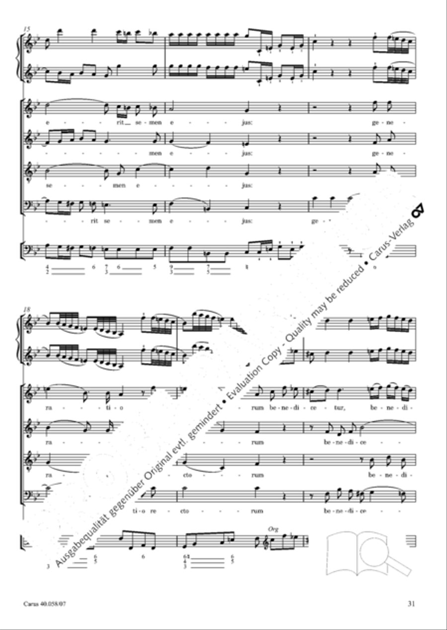 Vesperae solennes de Dominica 4-Part scores gallery preview page 36