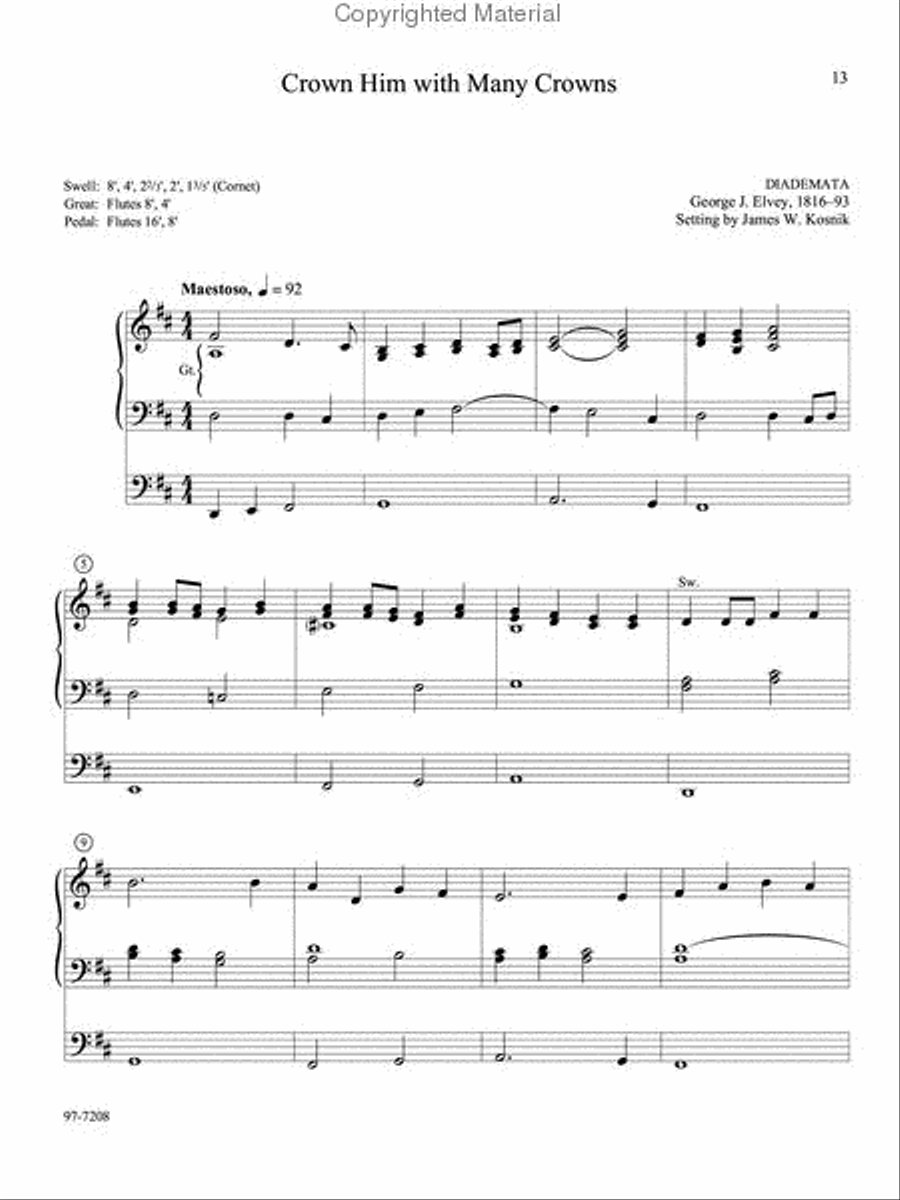 Musica Sacra: Easy Hymn Preludes for Organ, Vol. 6 Organ scores gallery preview page 5