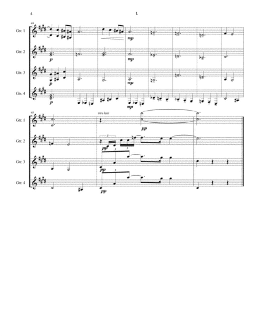 Trois Morceaux Pour Piano Classical Guitar scores gallery preview page 4