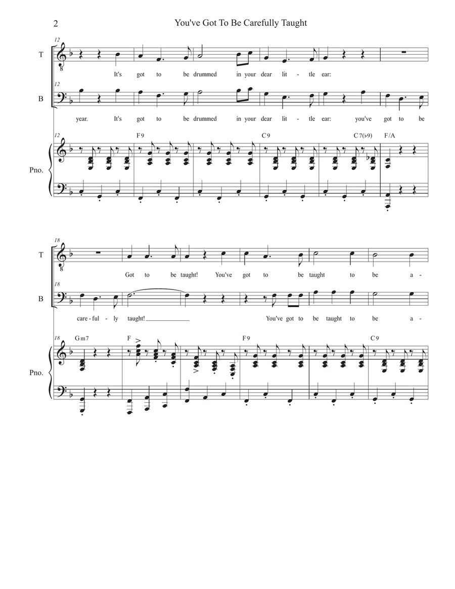 You've Got To Be Carefully Taught TB scores gallery preview page 2