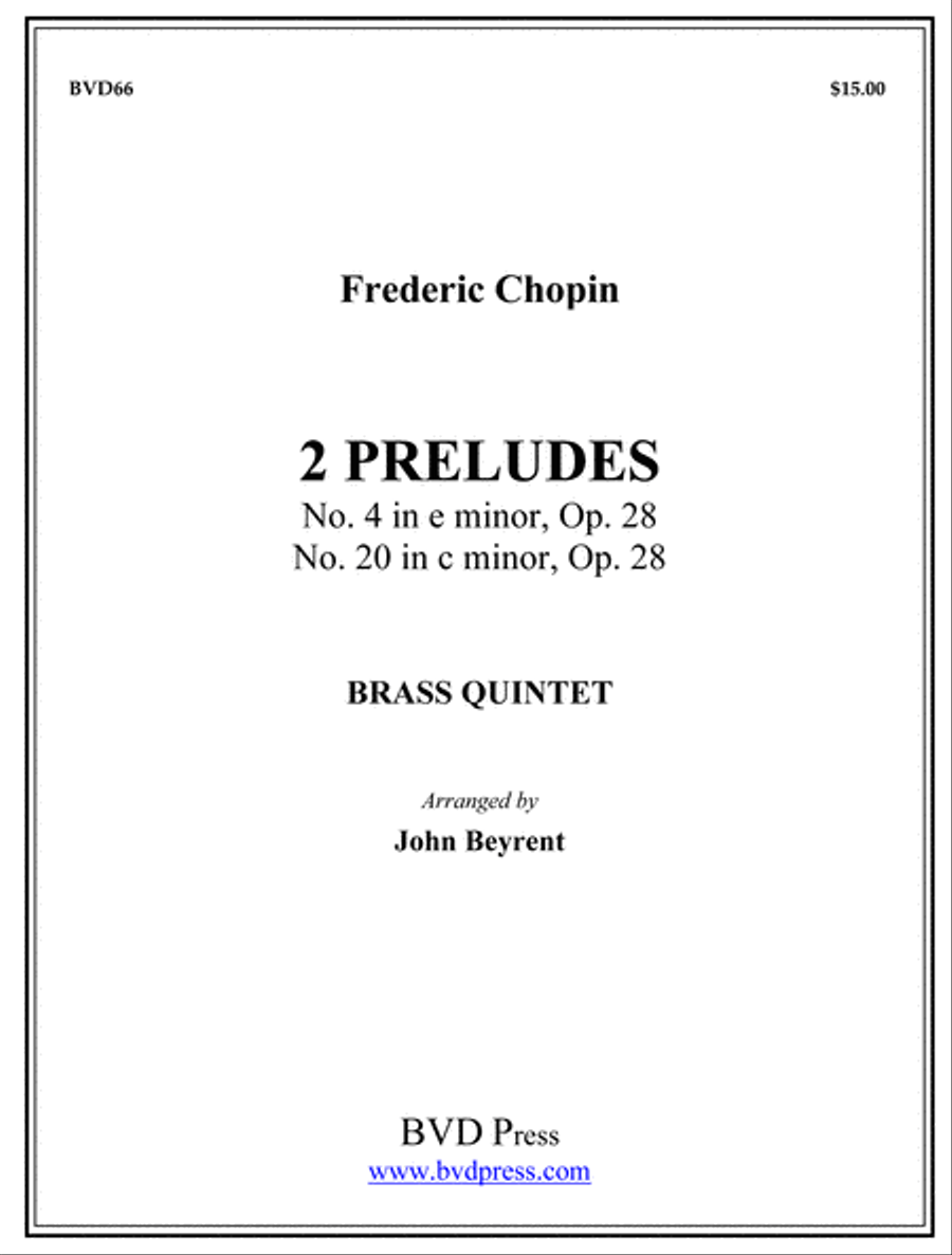 2 Preludes Brass Quintet scores gallery preview page 1