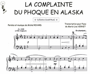 Book cover for La complainte du phoque en Alaska (Collection CrocK'MusiC)