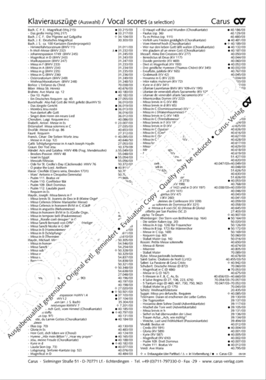 Requiem in C minor 4-Part scores gallery preview page 73