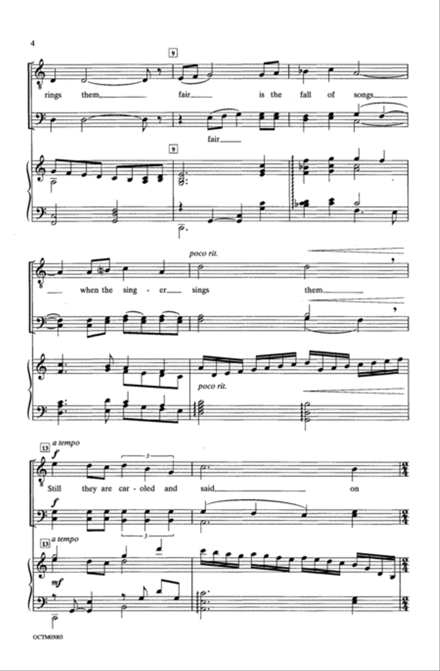 Bright Is The Ring Of Words - TBB 3-Part scores gallery preview page 9