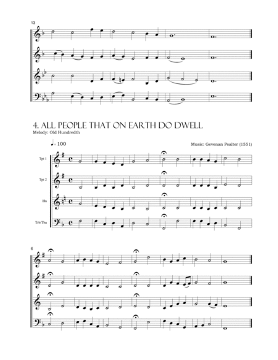 The Best Hymns of All Time (for Brass) Book 2 Brass Ensemble scores gallery preview page 6