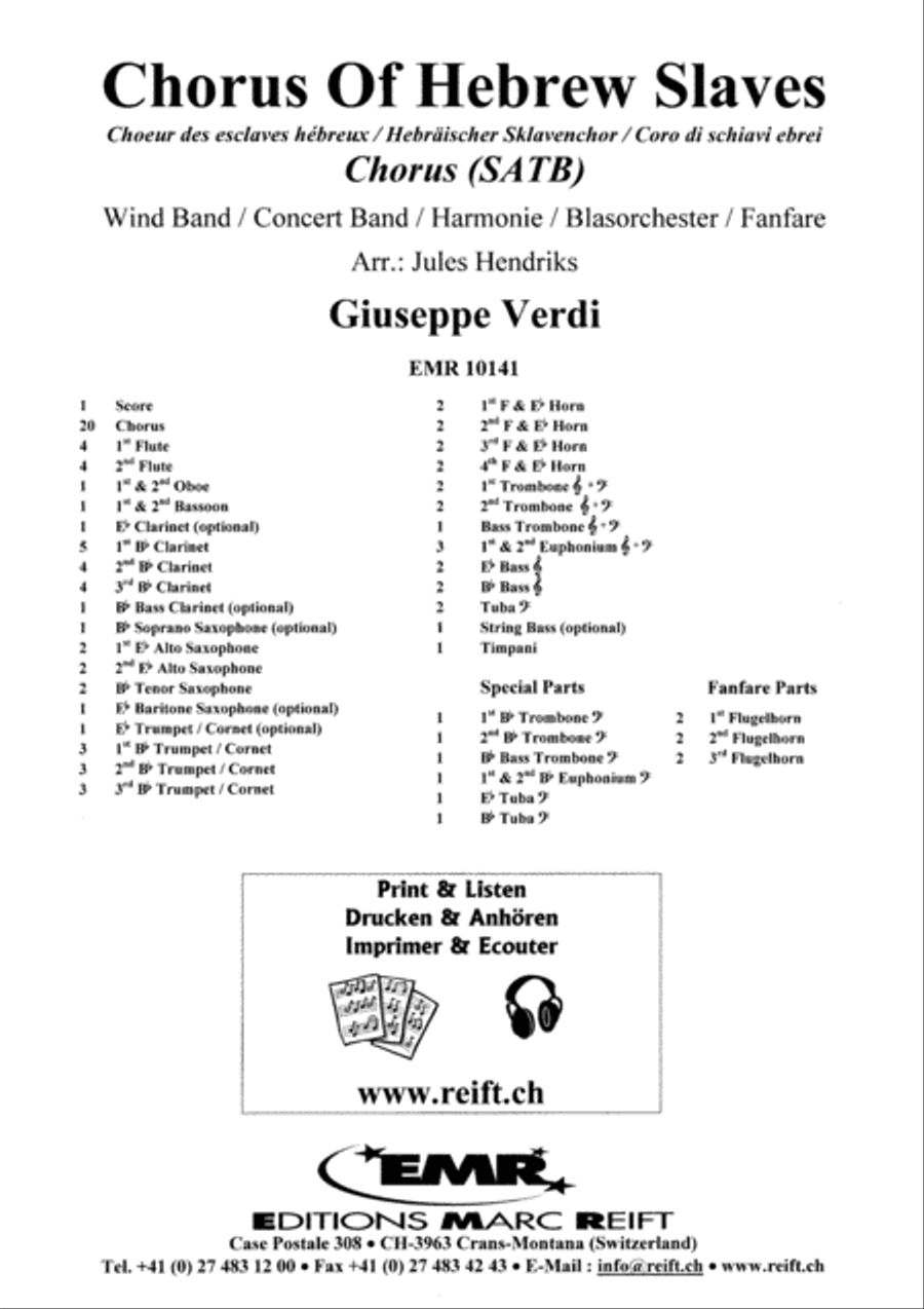 Chorus Of Hebrew Slaves Chorus Of Hebrew Slaves 4-Part scores gallery preview page 2