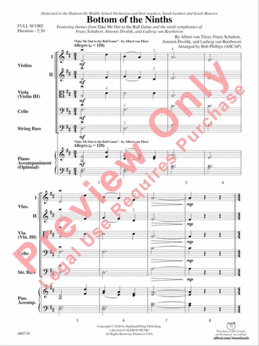 Bottom of the Ninths Bottom of the Ninths String Orchestra scores gallery preview page 3
