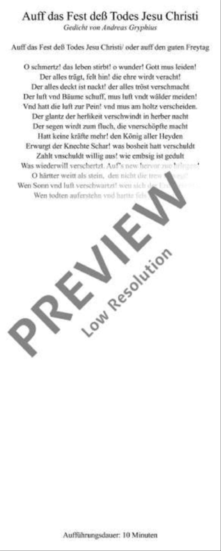Karfreitags-Sonett 4-Part scores gallery preview page 4